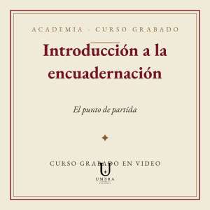 Curso: Introducción a la encuadernación